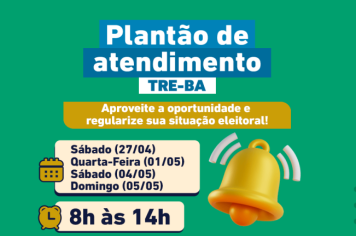 Plantão TRE nos finais de semana e feriado